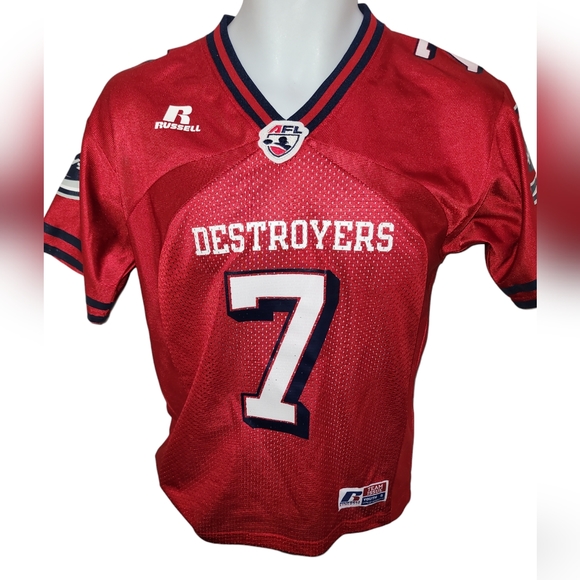 Russell AFL Columbus Destroyers Jersey #7 Youth Large Arena Football League - Picture 1 of 2